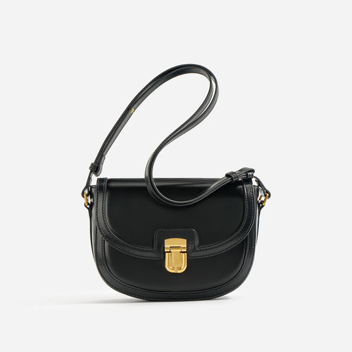 Coco Leather Crossbody Saddle Bag