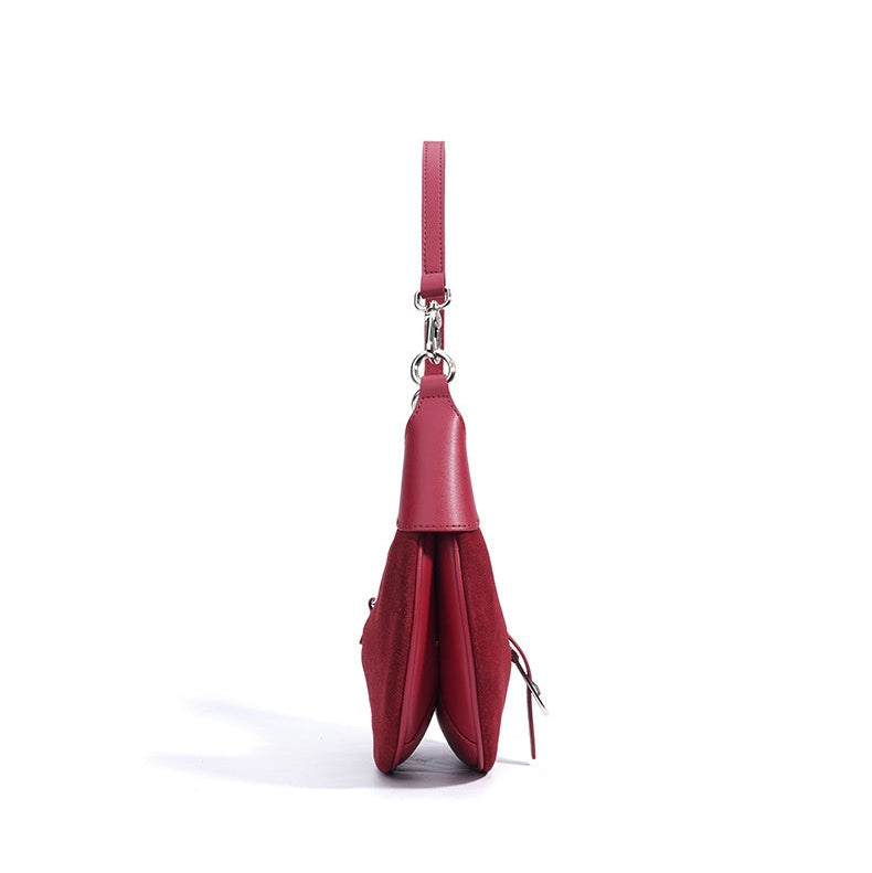 Scarlett Suede Crescent Shoulder Bag