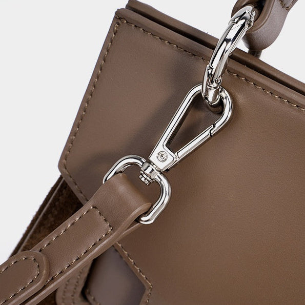 Arianna Suede Panel Satchel Handbag