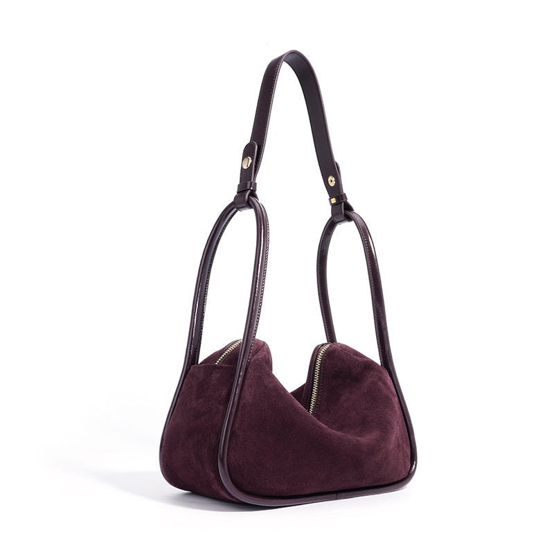 Christa Suede Baguette Bag
