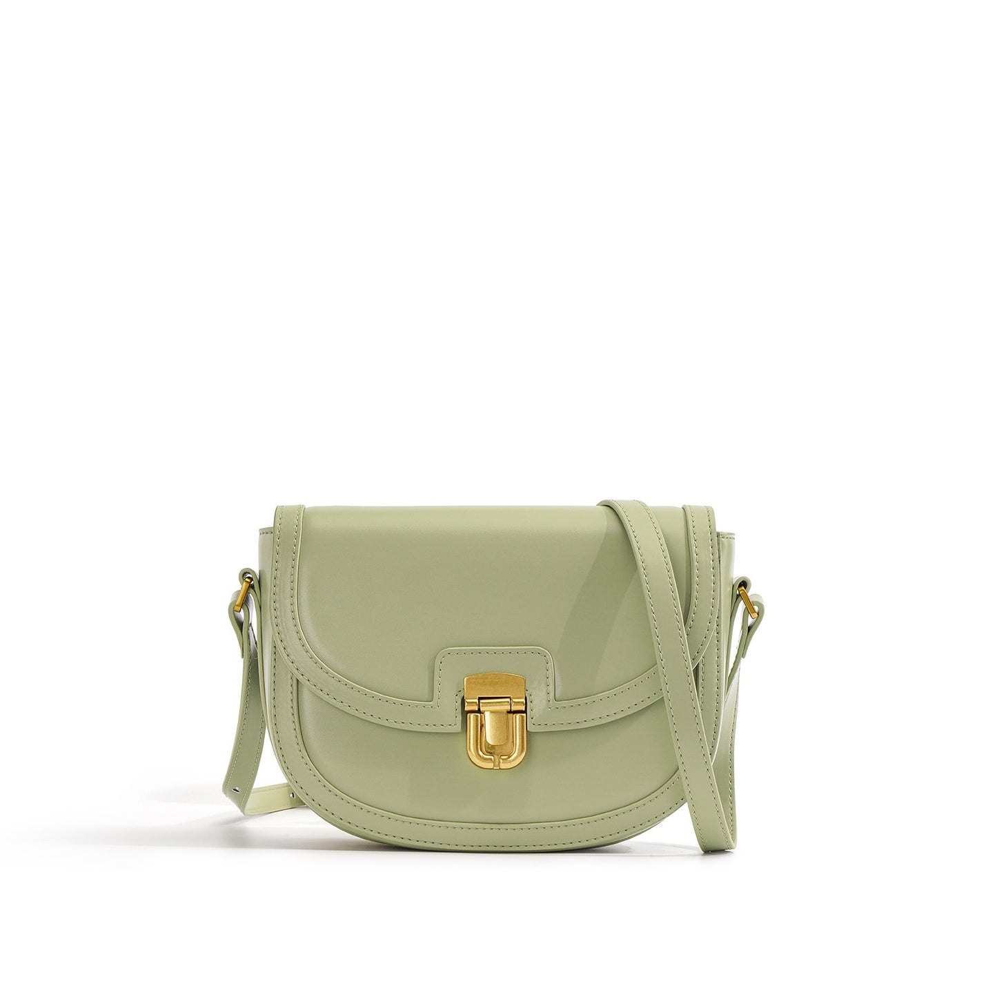 Coco Leather Crossbody Saddle Bag