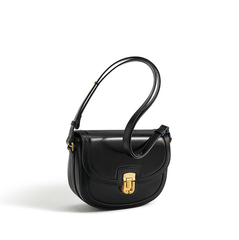 Coco Leather Crossbody Saddle Bag