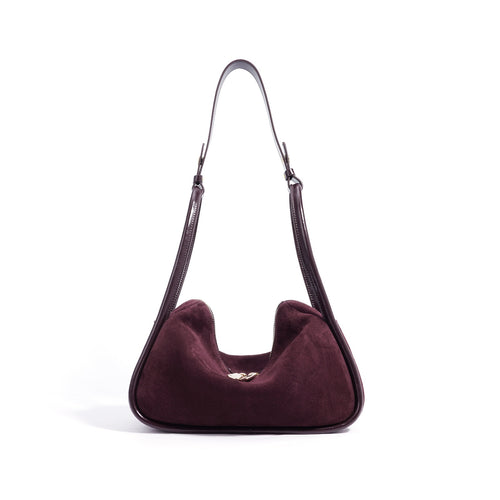 Christa Suede Baguette Bag