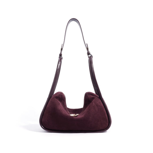 Christa Suede Baguette Bag