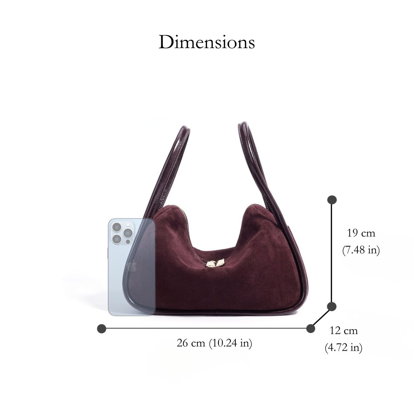 Christa Suede Baguette Bag