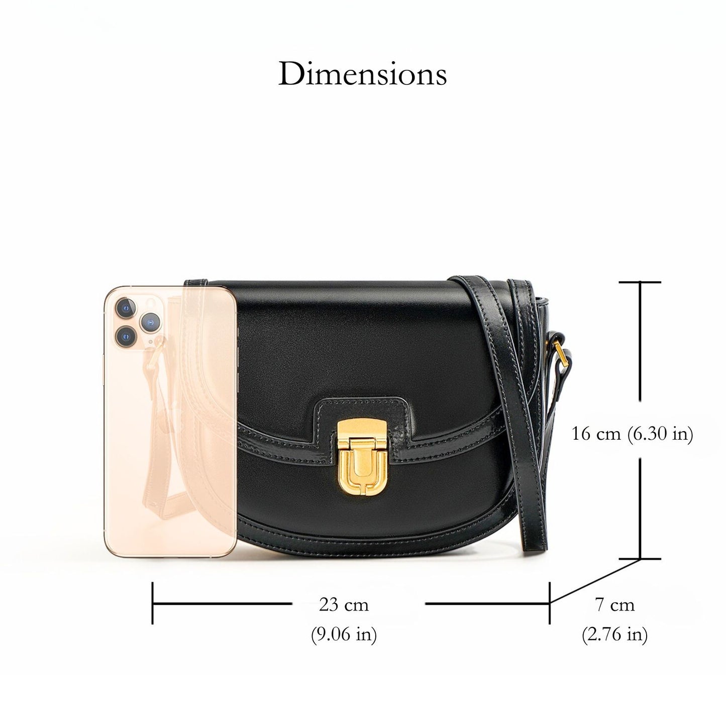 Coco Leather Crossbody Saddle Bag