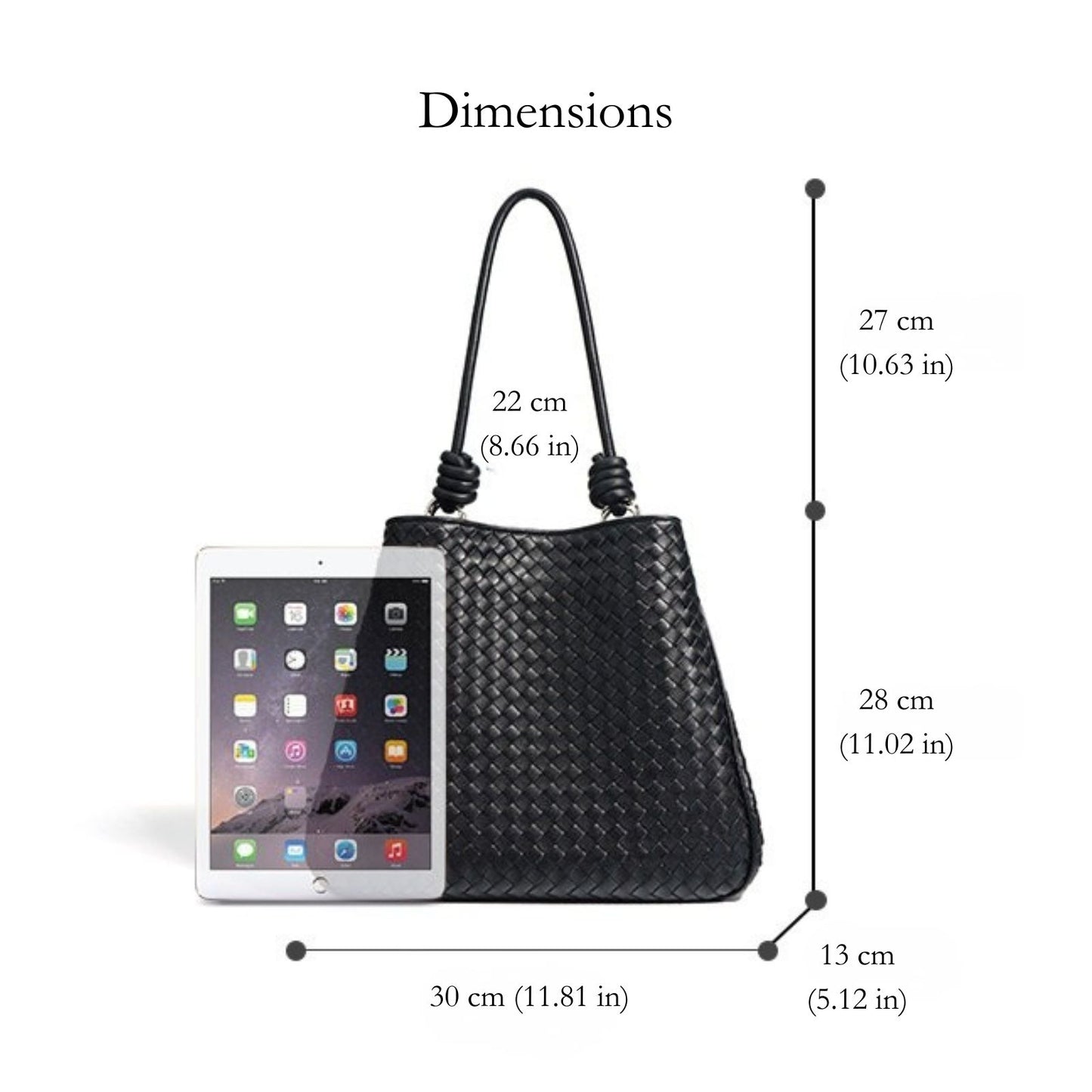 Miuccia Woven Leather Tote Bag