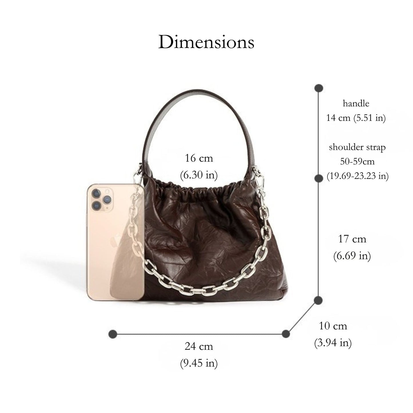 Samara Distressed Leather Hobo Bag