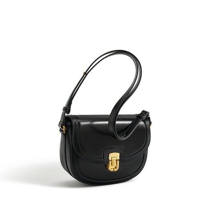Coco Leather Crossbody Saddle Bag