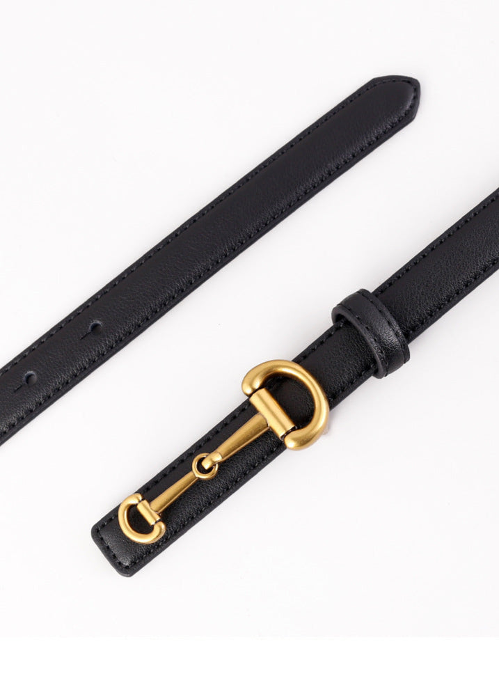 Ceinture à boucle dorée Lara